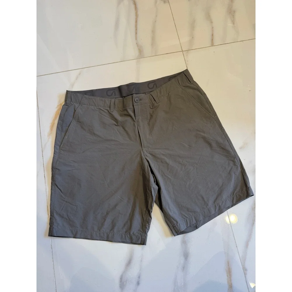 GapFit Drive Mens‎ Gray Golf Performance Shorts Size 40 Activewear Zip Pocket